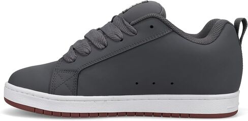 DC Men's Court Graffik Skate Shoe ، رمادي/أبيض in Saudi Arabia