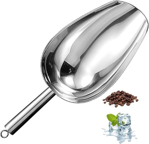 Metal Ice Scoop 3 Oz, Small Stainless Steel Ice scooper for Ice Maker Ice Bucket Kitchen Freezer Bar Party Wedding, Multipurpose for Popcorn Scoop,Flour Scoop,Dog Food Scoop (3 OZ, Rainbow) in Saudi Arabia