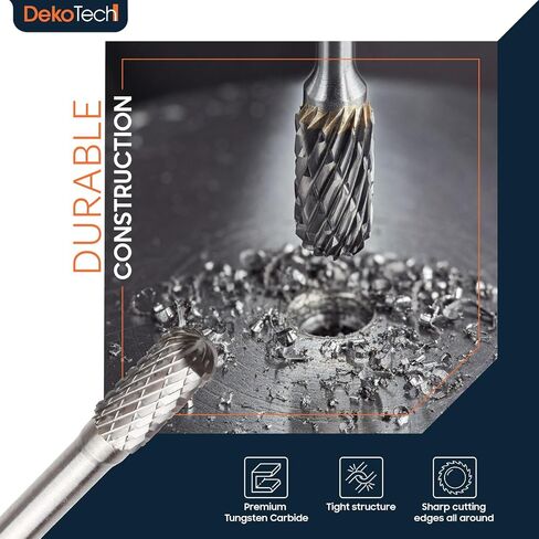 لقمة مثقاب دوارة من كربيد التنجستن، قطر عرقوب من النوع C 6-10 مم C0616 - لقمة مثقاب كربيد واحدة لطاحونة القوالب، تشغيل المعادن مناسبة للمعادن والخشب والبلاستيك والحجر (النوع C 8 مم) in Kuwait