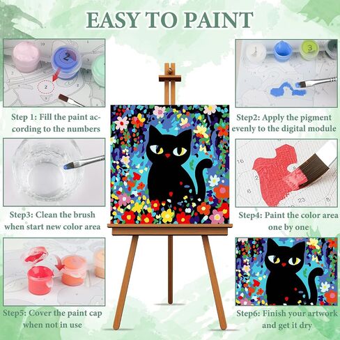 NAIMOER 4 Pack Fruit Paint by Numbers Kits for Adults Beginner with Wooden Framed, Color by Numbers on Canvas Painting Kits for Adults, Easy Paint DIY Acrylic for Home Wall Decor 8X8 Inch in Kuwait
