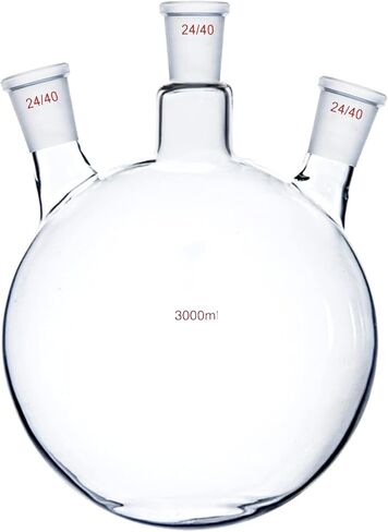 3000ml,24/40,3-Neck,Round Bottom Glass Flask,Three Necks,3L Lab Vessel in Saudi Arabia