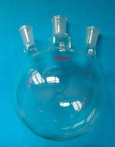 3000ml,24/40,3-Neck,Round Bottom Glass Flask,Three Necks,3L Lab Vessel in Saudi Arabia