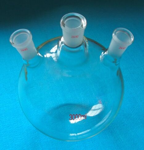 3000ml,24/40,3-Neck,Round Bottom Glass Flask,Three Necks,3L Lab Vessel in Saudi Arabia