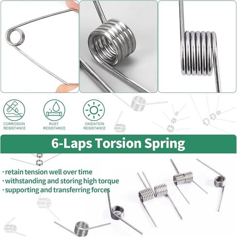 115Pcs 29 Sizes Stainless Steel Mechanical Small Springs Assortment Kit Contains 45/90/120 Degree 6 Laps Torsion Springs and Compression Spring for Shop Home Repairs in Saudi Arabia