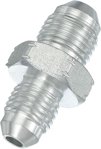PATIKIL Hex Reducing Nipple Connectors Pipe Adapter 7/16" Male 74° Flare JIC x 7/16" Male 74° Flare JIC Straight Adapter, Pipe Fitting Reducer Plated Steel Hydraulic Nipple Fitting in Saudi Arabia