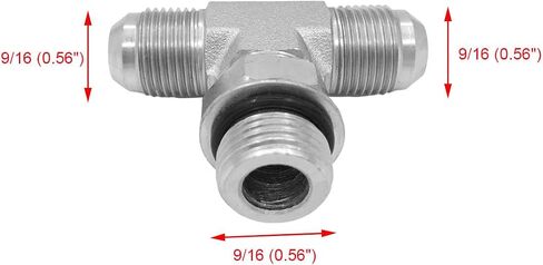(2 pack) 6803-06-06-06-NWO محول هيدروليكي مناسب 9/16 "-18UNF ذكر JIC 37 ° × 9/16" -18UNF MALE JIC 37 ° × 9/16 "-18UNF MALE MALE RING TEE BOSS in Saudi Arabia