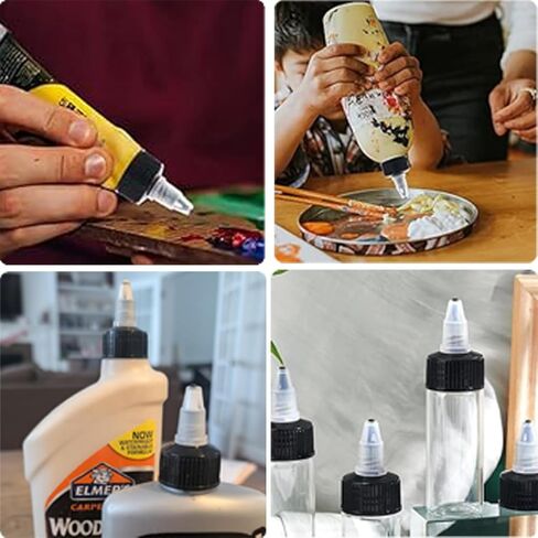 Taodan 20pcs Squeeze Caps Capts/Artwork/Glue Dispensing Bottle Cover مناسبة in Saudi Arabia
