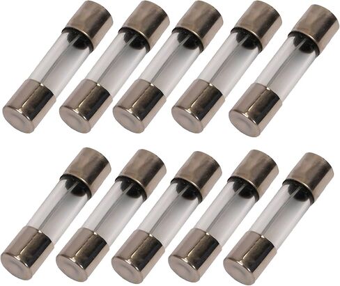 2A Delon Technology - Glass Fuses, time-lag, 10 Pack, 5x20mm / 0.2 x 0.78 Inch, 250V, T2AL250V in Saudi Arabia
