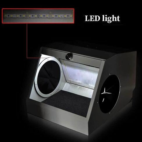 صندوق غبار مختبر الأسنان ، صندوق تلميع طحن المختبر ، مع ضوء LED ، لوحة مرشح قابلة للإزالة ، التجنيب الزجاجي ، العادم المزدوج ، تقليل أضرار الغبار للأطباء in Kuwait