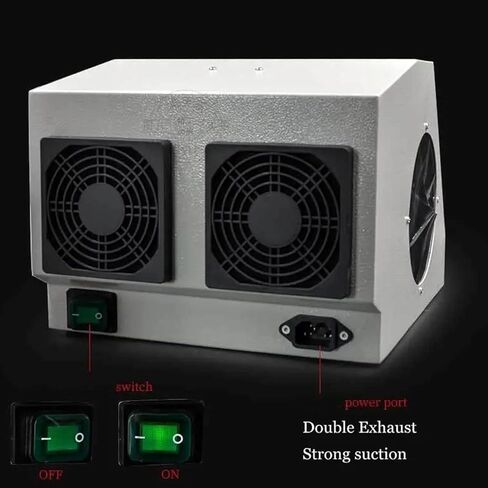 صندوق غبار مختبر الأسنان ، صندوق تلميع طحن المختبر ، مع ضوء LED ، لوحة مرشح قابلة للإزالة ، التجنيب الزجاجي ، العادم المزدوج ، تقليل أضرار الغبار للأطباء in Kuwait