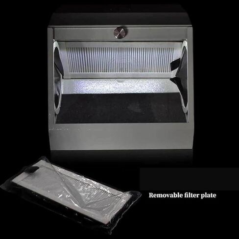 صندوق غبار مختبر الأسنان ، صندوق تلميع طحن المختبر ، مع ضوء LED ، لوحة مرشح قابلة للإزالة ، التجنيب الزجاجي ، العادم المزدوج ، تقليل أضرار الغبار للأطباء in Kuwait