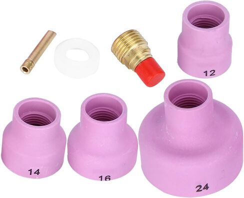 KIMISS Ceramic Sandblast Nozzle Set - Alumina Sand Blasting Nozzle Cups for WP-9/20 Welding Torch, High Efficiency Industrial Ceramic, Multiple for Versatile Use in Saudi Arabia