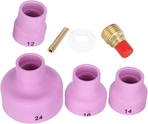 KIMISS Ceramic Sandblast Nozzle Set - Alumina Sand Blasting Nozzle Cups for WP-9/20 Welding Torch, High Efficiency Industrial Ceramic, Multiple for Versatile Use in Saudi Arabia