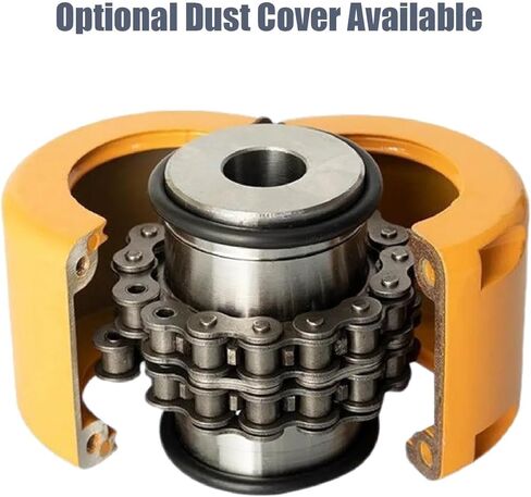 KC5016 Sprocket Gear Chain Coupler With Cover 16/17/18/19/20/22/24/25.4/28/30/36/38/40mm Roller Chain Coupling 1Pcs(22x22) in Saudi Arabia