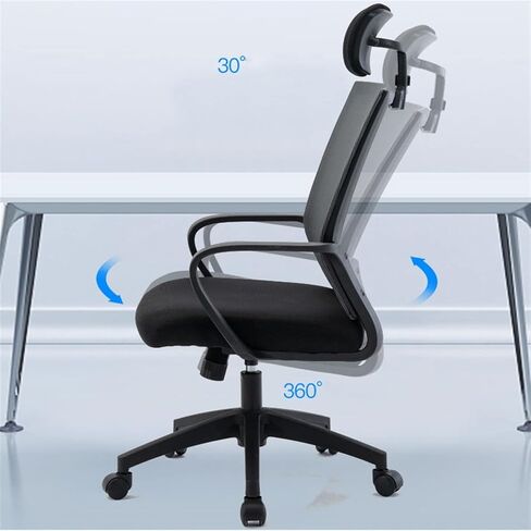 Office Chair Ergonomic Office Chair Adjustable Desk Chair High Voltage Mesh Desk Chair with Headrest and Armrests - Swivel PC for Home Home Office Desk Chairs in Saudi Arabia