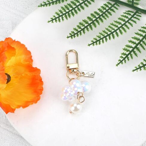 Pearl Keychain, Cute Keychains for Women, Elegant Bag Charms for Purse Backpack Handbags in Saudi Arabia