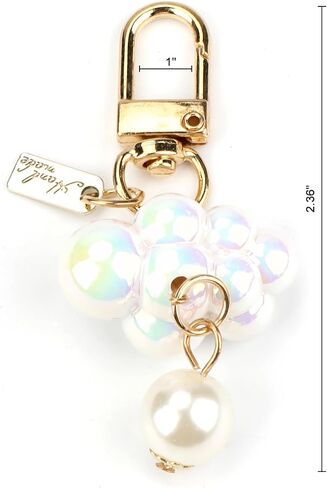 Pearl Keychain, Cute Keychains for Women, Elegant Bag Charms for Purse Backpack Handbags in Saudi Arabia