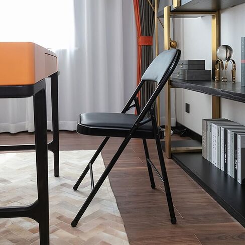 Office Chair Office Chair, Steel Frame Upholstered Premium Fabric Seat and Folding Back Chair, Double Stand, Folding Chair for Home Office Home Office Desk Chairs(A) in Saudi Arabia