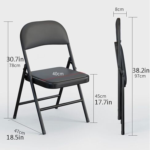 Office Chair Office Chair, Steel Frame Upholstered Premium Fabric Seat and Folding Back Chair, Double Stand, Folding Chair for Home Office Home Office Desk Chairs(A) in Saudi Arabia