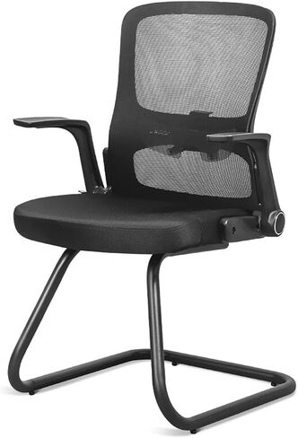 Office Chair Ergonomic Desk Chair with Adjustable Armrests and Lumbar Support, Grid Office Task Chair, Black High Chair for Home Use Home Office Desk Chairs in Saudi Arabia