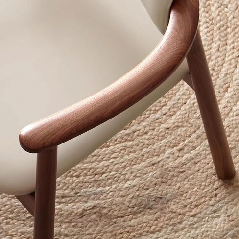 Office Chair Solid Wood Dining Chair Soft Backrest Table Pad Study Chair Walnut Color Home Dressing Chair Size: 25 Inches Home Office Desk Chairs(A) in Saudi Arabia