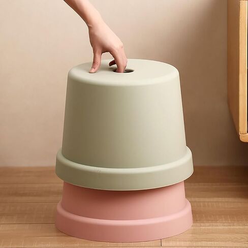 Office Chair Household Plastic Thickened Small Stool Fashionable Small Bench Coffee Table Study Stool Bathroom Coffee Table Changing Shoes Shower Stool Home Office Desk Chairs(B) in Saudi Arabia
