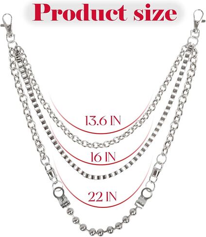 Lainrrew pants Chain, Wallet Chain Pocket Chain Belt Chain Hip Hop Punk Jeans Pant Chain Key Chain Goth Accessories for Eboy Egirl Women Men (Style 5) in Saudi Arabia