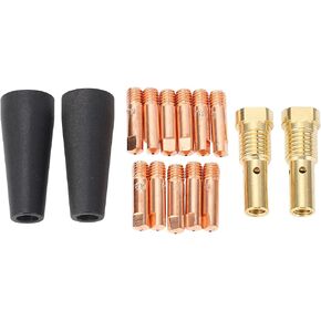 MIG Welder Conductive 15 Pcs Set Flux Core Gasless Nozzle Tips Kit MIG Welding Gasless Nozzle Gas Diffuser 0.031in Tip for Century FC90 80GL in Saudi Arabia