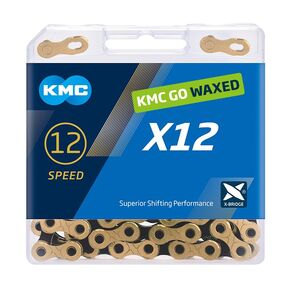 KMC | شمع X12 سلسلة الدراجات 12 سرعة | الدراجة الجبلية/الطريق/الحصى | سلسلة السرعة 12: Shimano ، Sram ، Campagnolo متوافق | 126 روابط ، وشملت الرابط المفقود | فضي in Saudi Arabia