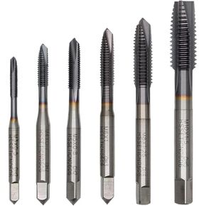 Cobalt Screw Thread Tap Drill Bits Pointed Flute Metric M1-M16 5Pcs(M6x1) in Saudi Arabia
