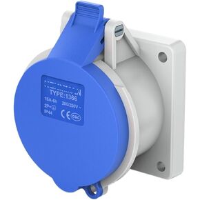 Concealed direct aviation socket 16A 3P IP44 TYP-1366 in Saudi Arabia