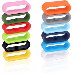12pcs Silicone Strap Rings for Magic Band+ & 2.0 & More, Fastener Loop Secure Holder Protectors Accessories Clips Compatible with Magic Band+ & 2.0 & More (12 Colors) in Kuwait