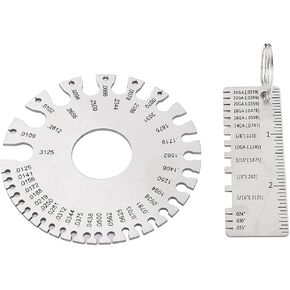 2PCS Metal Sheet Gauges Stainless Steel Portable Metal Sheets Welding Thickness Gauges with Storage Bag in Saudi Arabia