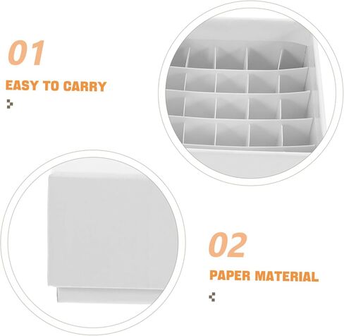 25 GRIDS Cardboard مربع تخزين مربع مربع لعينات أنبوب قابلة للتكديس منظم لاستخدام الفريزر الفعال للمستلزمات المختبرية in Kuwait