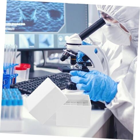Homoyoyo Cardboard Cryogenic Storage Box Covers Stackable Lab Freezer Box for Microcentrifuge Tubes Efficient Sample Organization and Space Optimization in Saudi Arabia