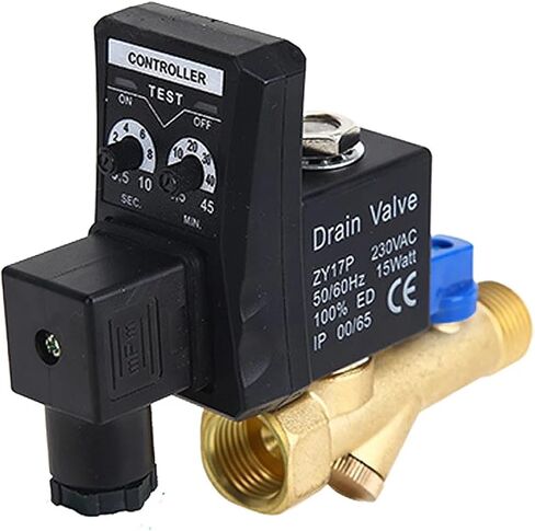 1/2" DN15 Automatic Electronic Drainer 12V/24V DC 110V/220V AC Electronic Timer Air Compressed Gas Tank Drain Valve(Ac220v,Opt-B) in Saudi Arabia