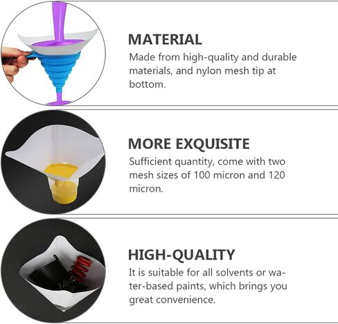 Pretyzoom 100pcs Paint Paint Filter Paper Paper Courser Nylon Mesh Clacker لطلاء السيارات in Saudi Arabia