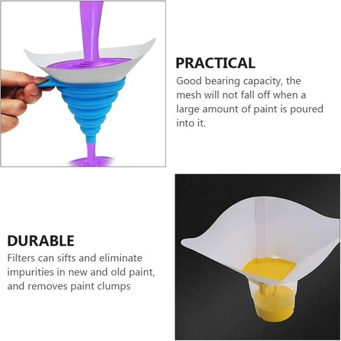 Pretyzoom 100pcs Paint Paint Filter Paper Paper Courser Nylon Mesh Clacker لطلاء السيارات in Saudi Arabia