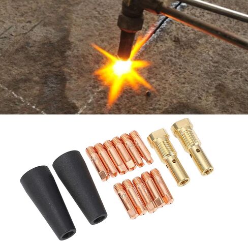 MIG Welder Conductive 15 Pcs Set Flux Core Gasless Nozzle Tips Kit MIG Welding Gasless Nozzle Gas Diffuser 0.031in Tip for Century FC90 80GL in Saudi Arabia