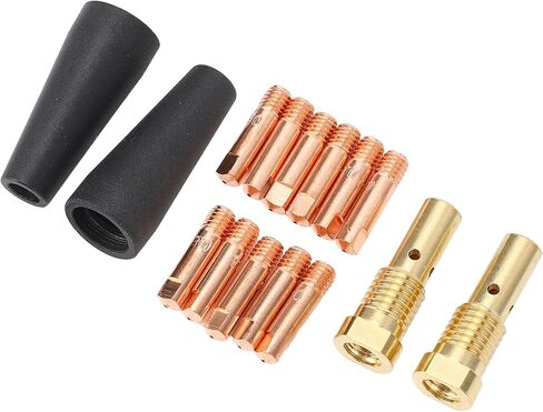 MIG Welder Conductive 15 Pcs Set Flux Core Gasless Nozzle Tips Kit MIG Welding Gasless Nozzle Gas Diffuser 0.031in Tip for Century FC90 80GL in Saudi Arabia
