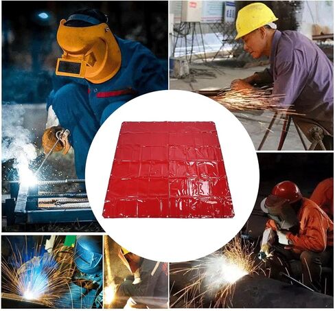 Protective Screen Welding Screen 5.7x5.7ft Red Flame Retardant Water Proof Level 6 Protective Polyethylene Welding Curtain for Workshop in Saudi Arabia