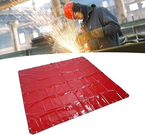 Protective Screen Welding Screen 5.7x5.7ft Red Flame Retardant Water Proof Level 6 Protective Polyethylene Welding Curtain for Workshop in Saudi Arabia