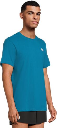 THE NORTH FACE Men's Evolution Simple Dome Short-Sleeve Tee (Standard & Big Size) | Cotton Shirt with The Classic Logo TNF Black in Kuwait