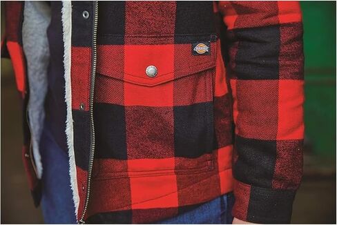 ملابس خارجية نسائية ماركة Dickies من نسيج فلانيل مبطن بنسيج الشيربا، مناسبة للعمل in Kuwait