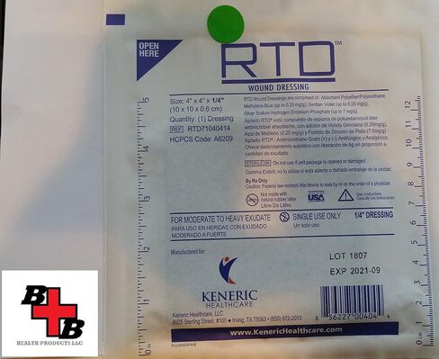 GWM76040414 - RTD Wound Dressing 4 x 4 x 1/4 in Saudi Arabia