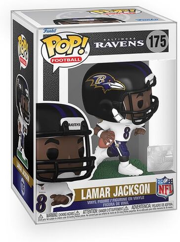 Football: Ravens - Lamar [Jackson] Vinyl Figure Collectibles Bundle with Compatible Funko Pop Box Protector in Kuwait