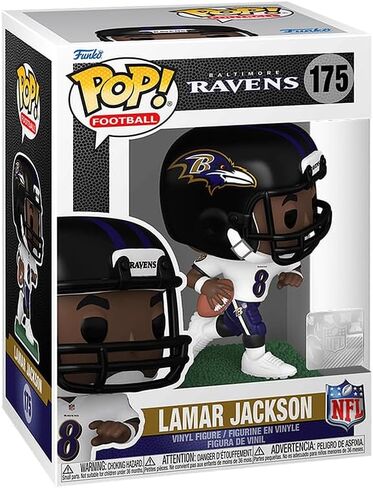 Football: Ravens - Lamar [Jackson] Vinyl Figure Collectibles Bundle with Compatible Funko Pop Box Protector in Kuwait