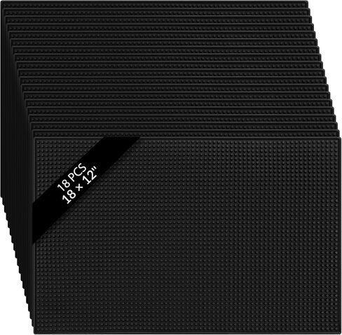 Tioncy 14 Pcs Bar Mat for Countertop 18 x 12 Inch Non Slip Rubber Mat Service Spill Cocktail Bartending Restaurants Barbershop Clippers Salon Tools, Black in Saudi Arabia