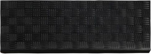Ottomanson Easy Clean, Waterproof, Low Profile Non-Slip Indoor/Outdoor Rubber Stair Treads, 10" x 30" (5 Pack), Black/Bronze in Saudi Arabia
