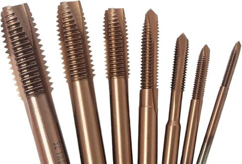 Cobalt Screw Thread Tap Drill Bits M35 Pointed Flute M2-M12 Machine Taps Right Hand 10Pcs(M6x1) in Saudi Arabia